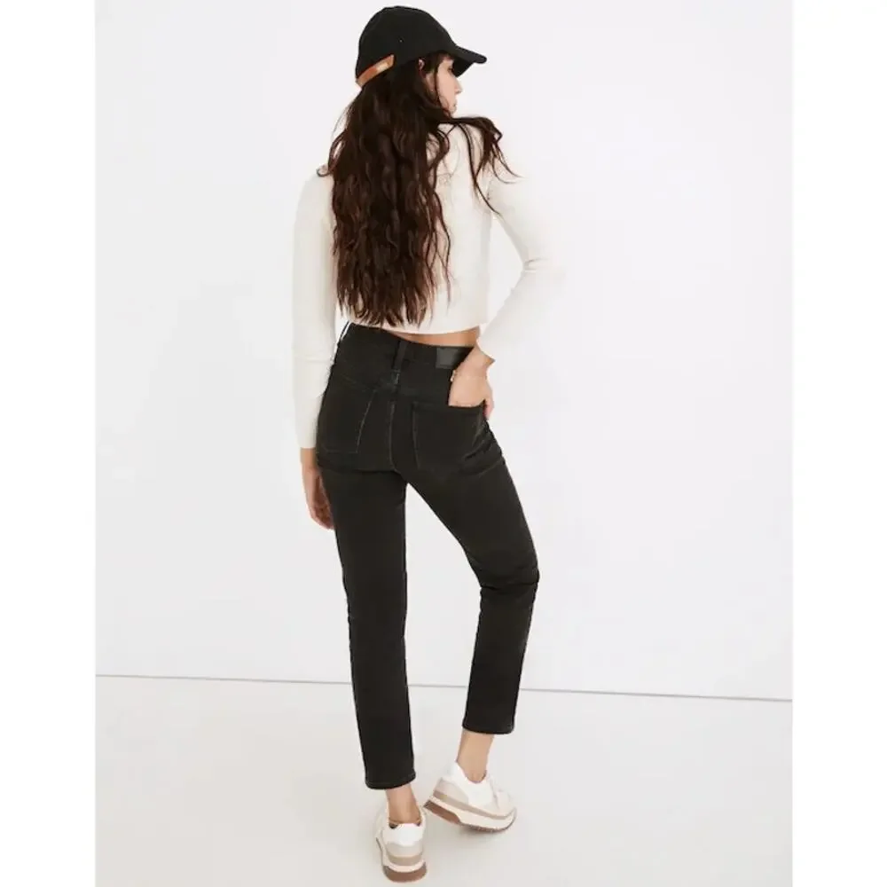 Madewell Women's Classic Straight Jeans High Waisted Lunar Wash Black Size 27